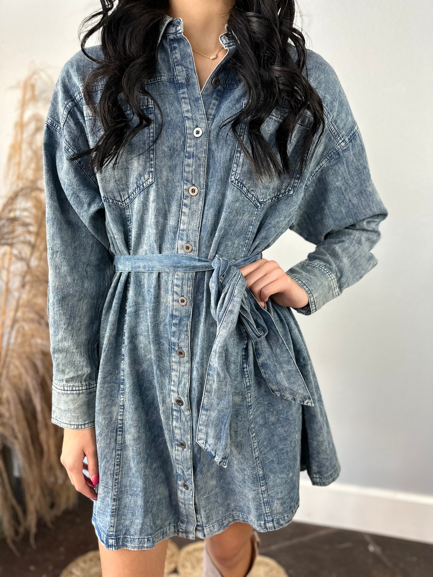 L/S DENIM DRESS