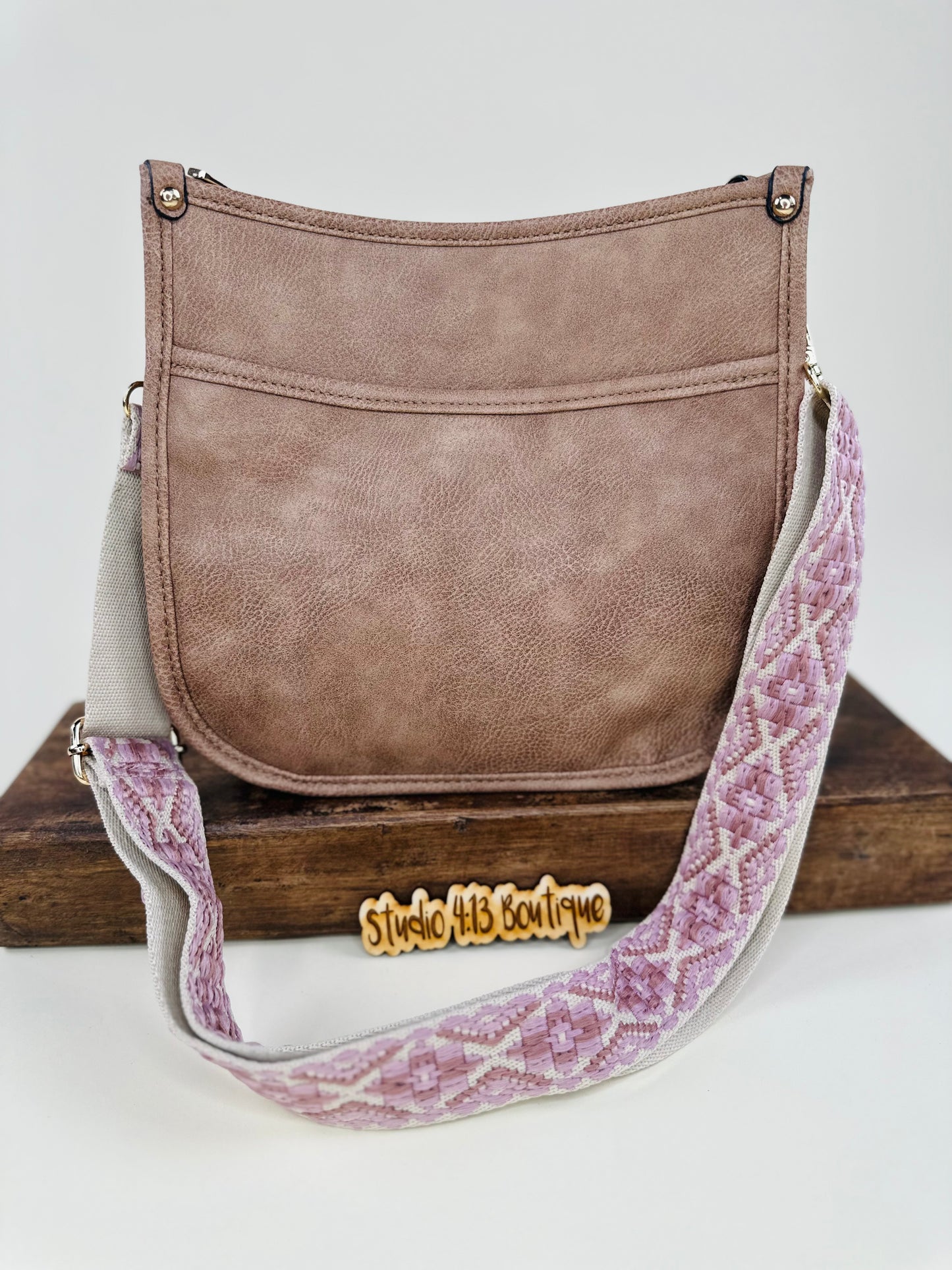 TAUPE SMALL CROSSBODY PURSE