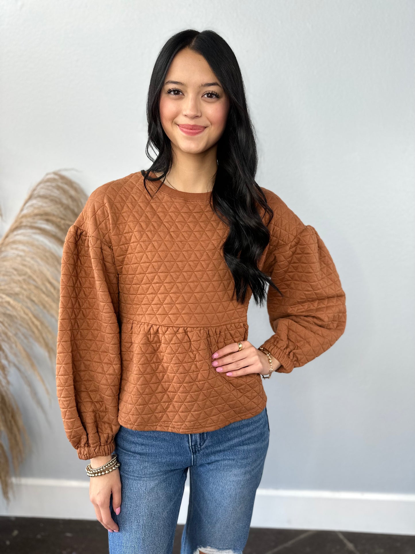 RUST QUILTED TOP