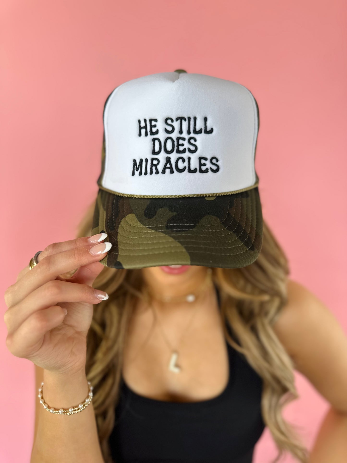 HE STILL DOES MIRACLES TRUCKER HAT