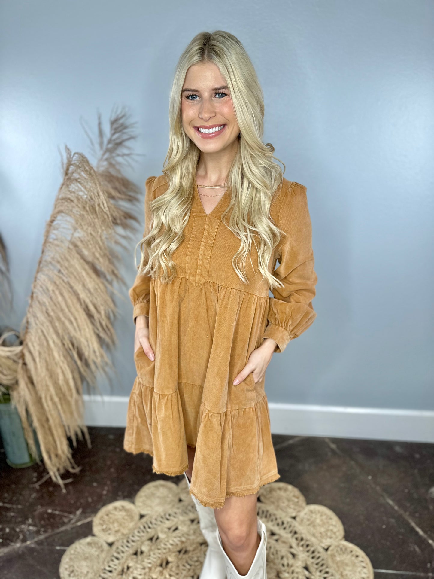 HONEY CORDUROY DRESS