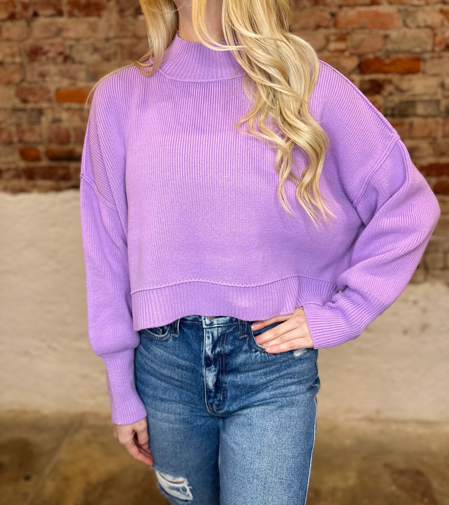 PURPLE OVERSIZED SWEATER