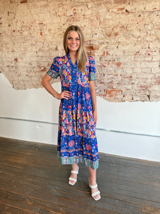 ALL THE COLORS FLORAL DRESS