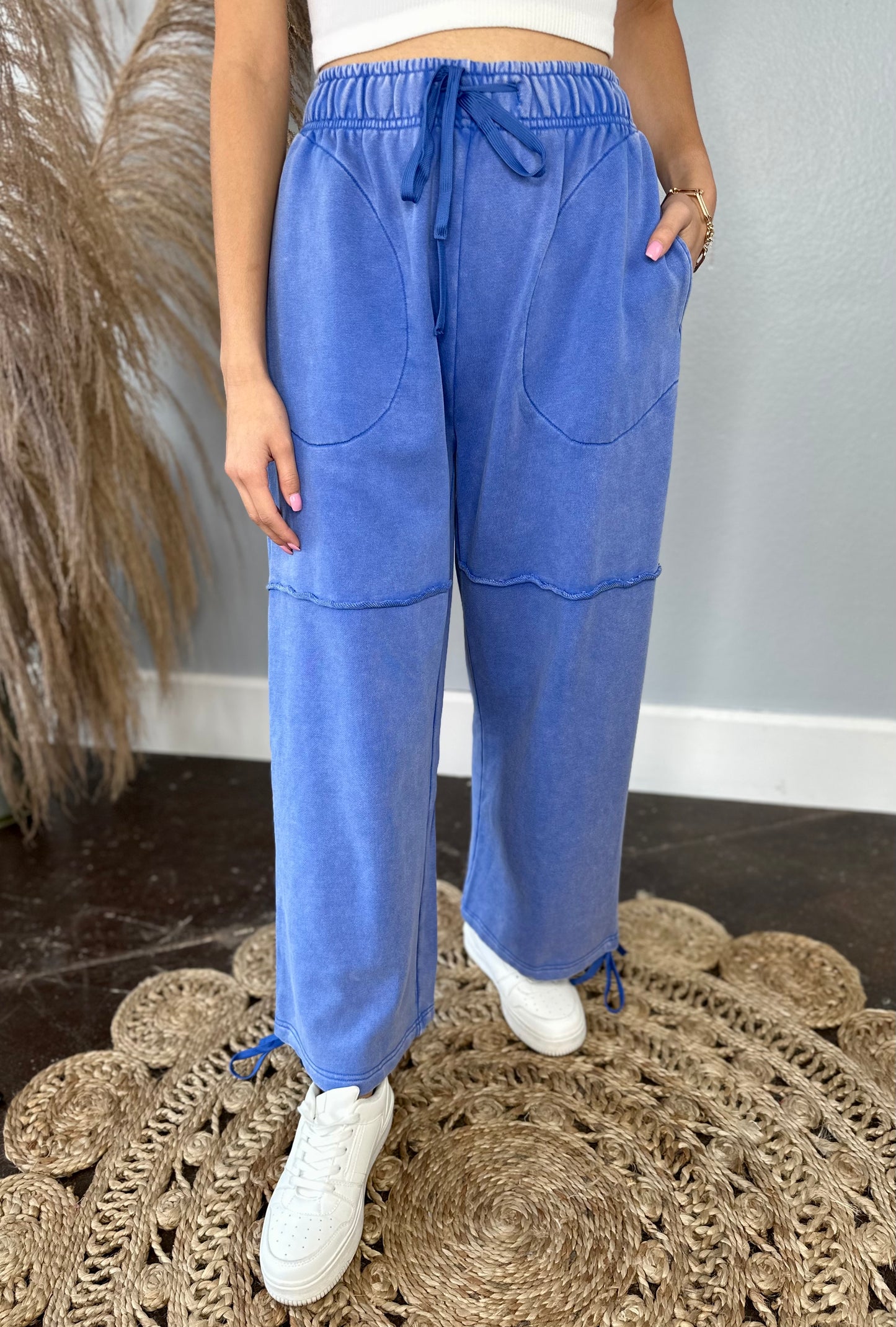 PERI BLUE ADJUSTABLE JOGGERS