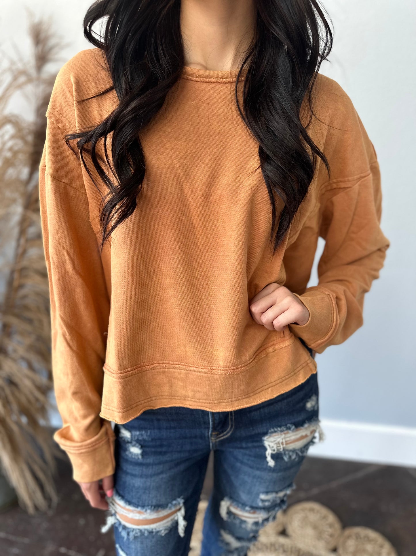 VINTAGE RUST TERRY TOP