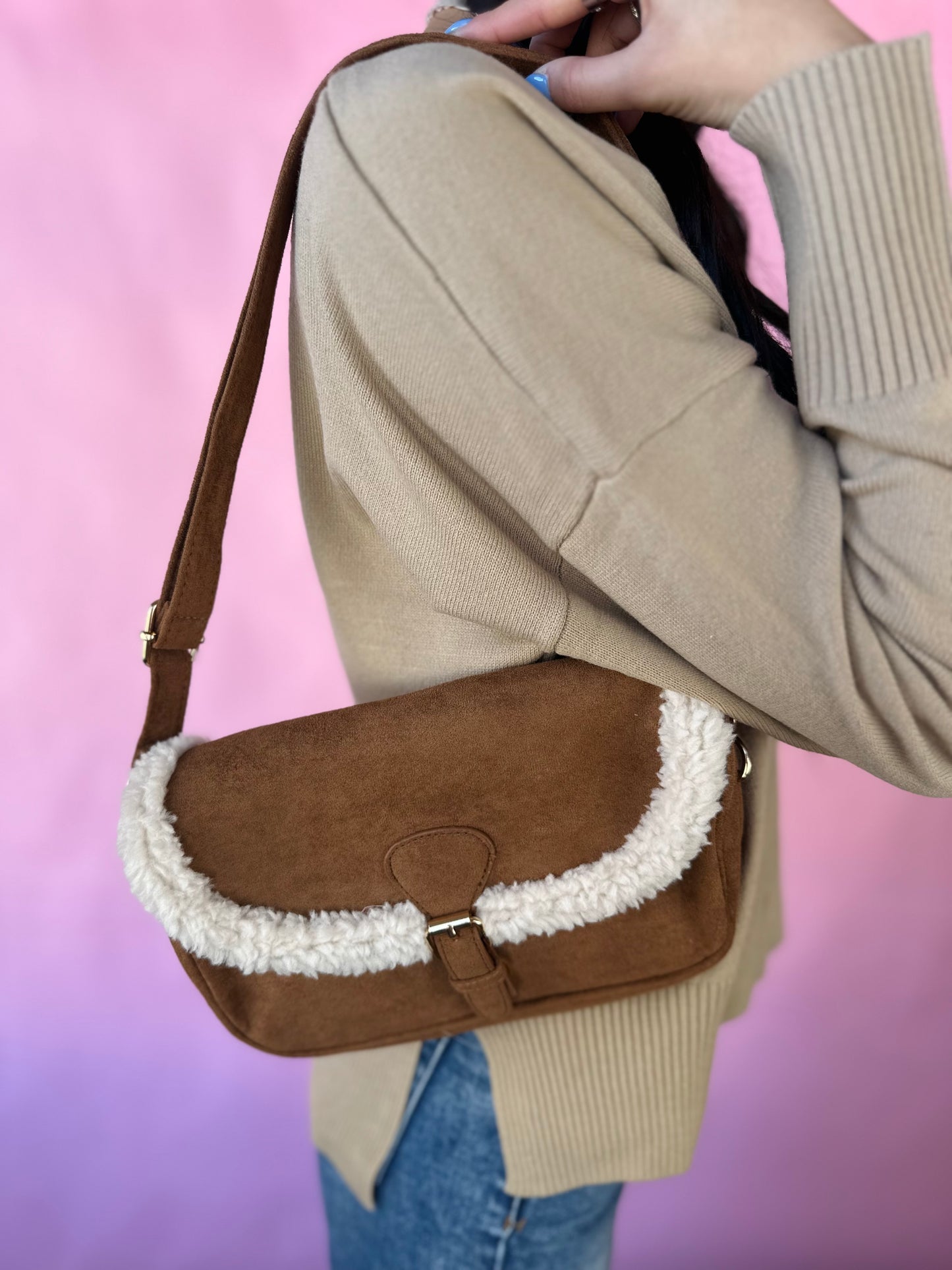 FAUX FUR PURSE