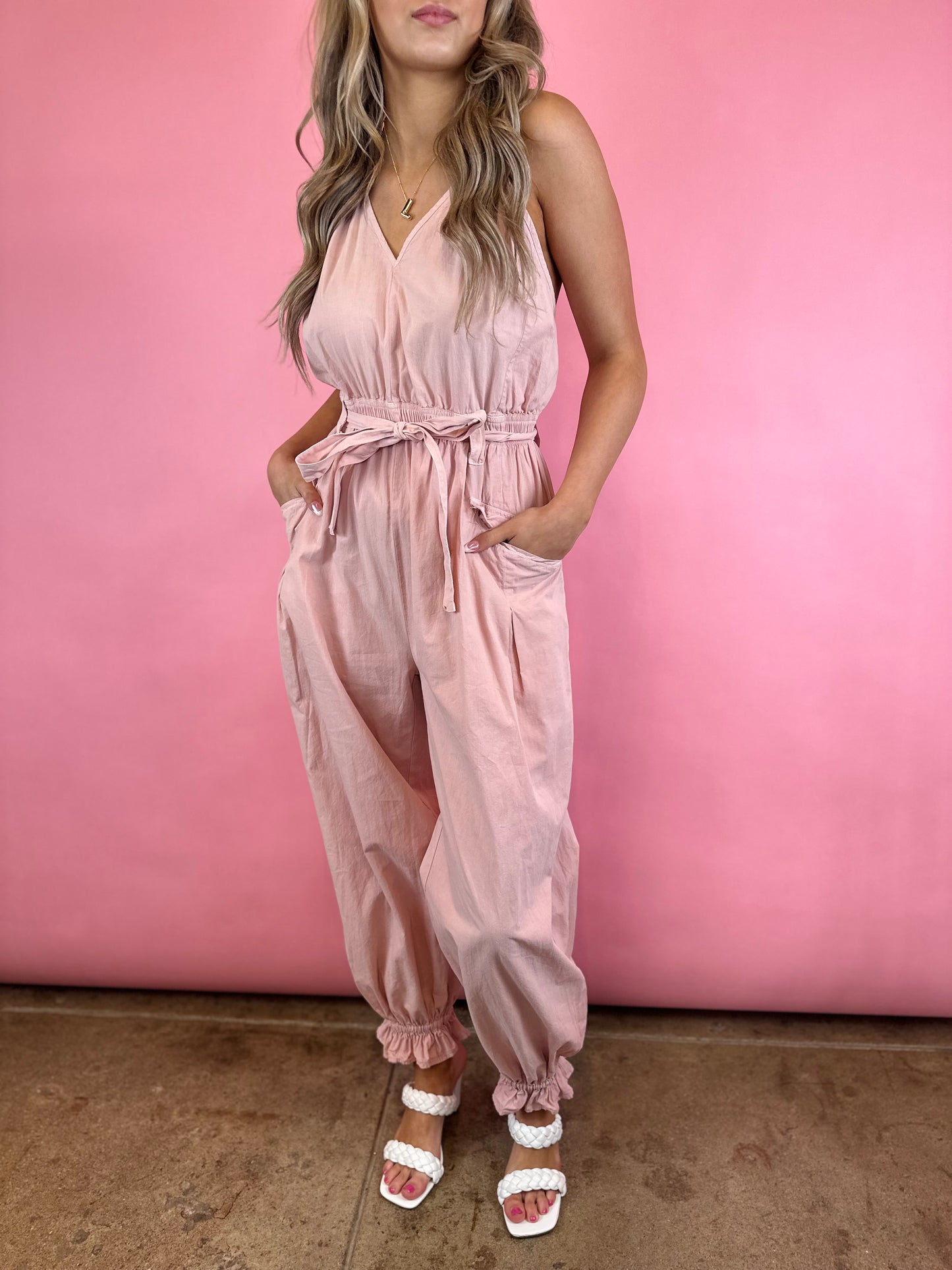 PINK PARACHUTE JUMPSUIT