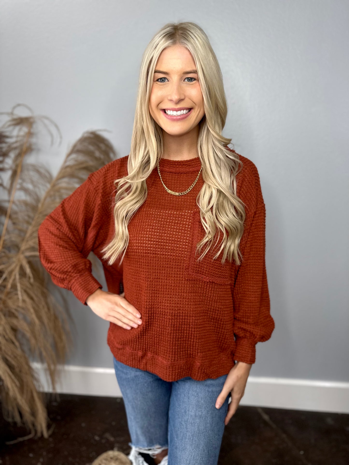 BRICK LIGHTWEIGHT WAFFLE TOP