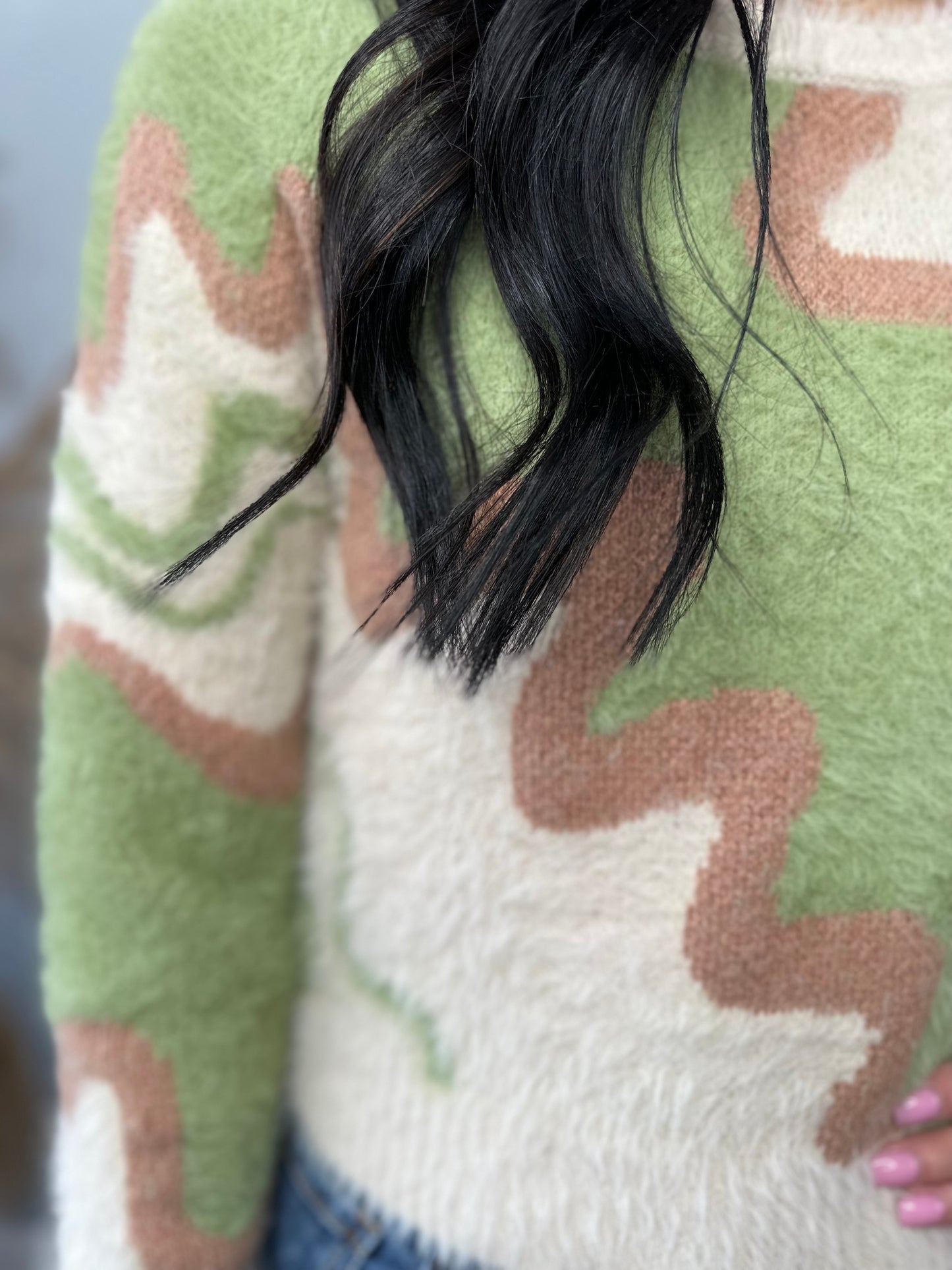 GREEN WAVE SWEATER