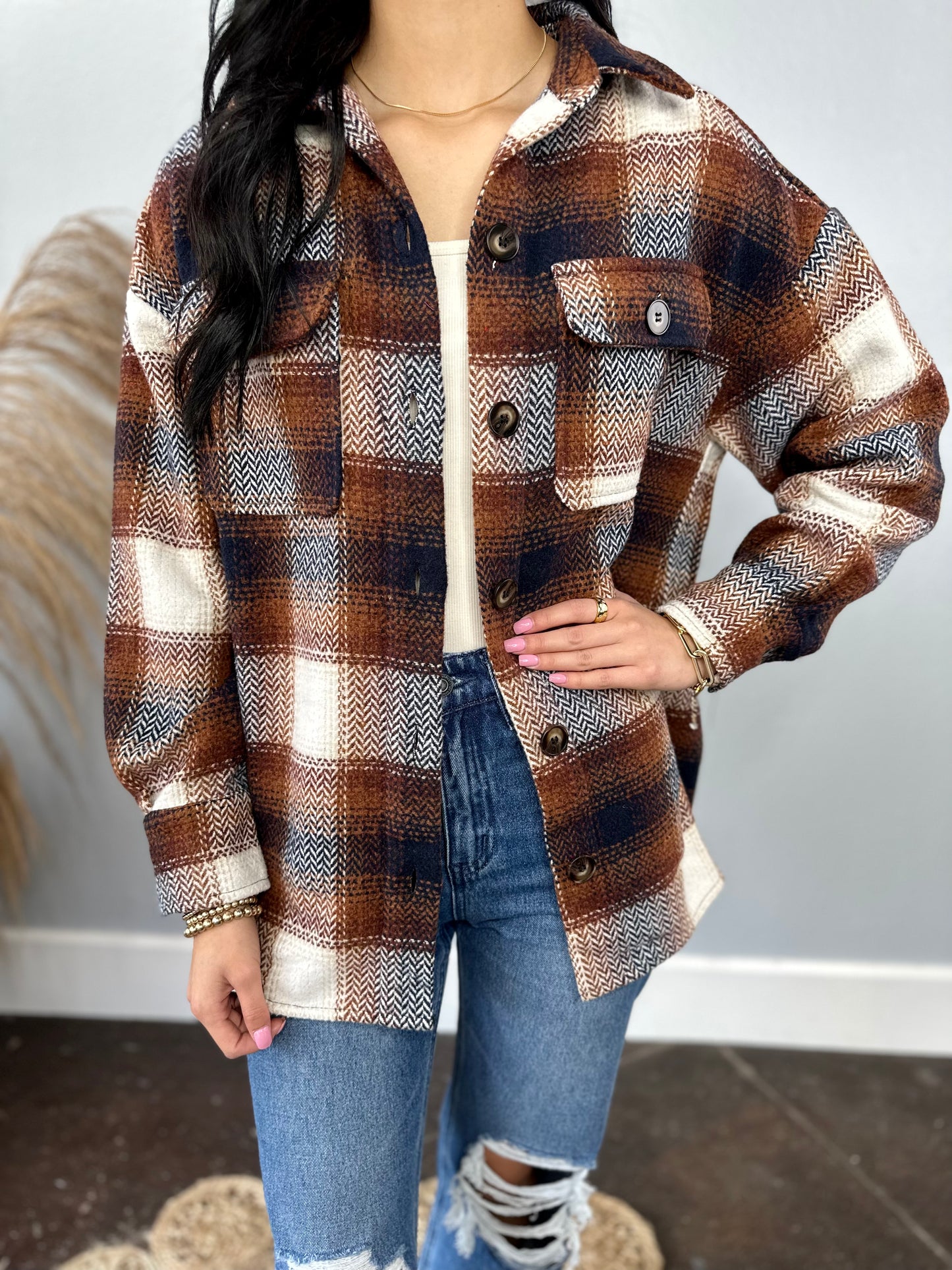 BROWN FALL HEAVY SHACKET
