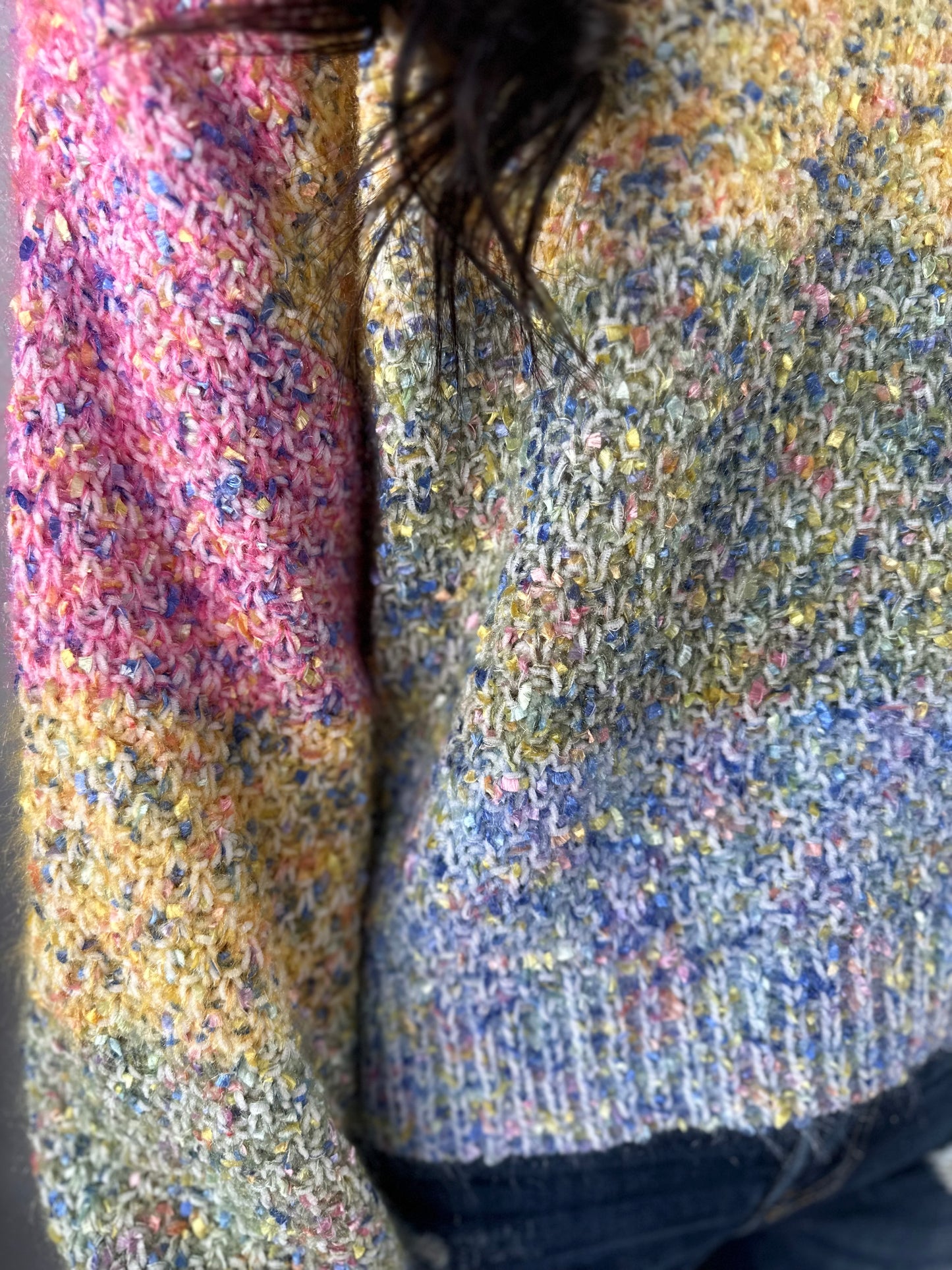 FUZZY PASTEL CONFETTI SWEATER