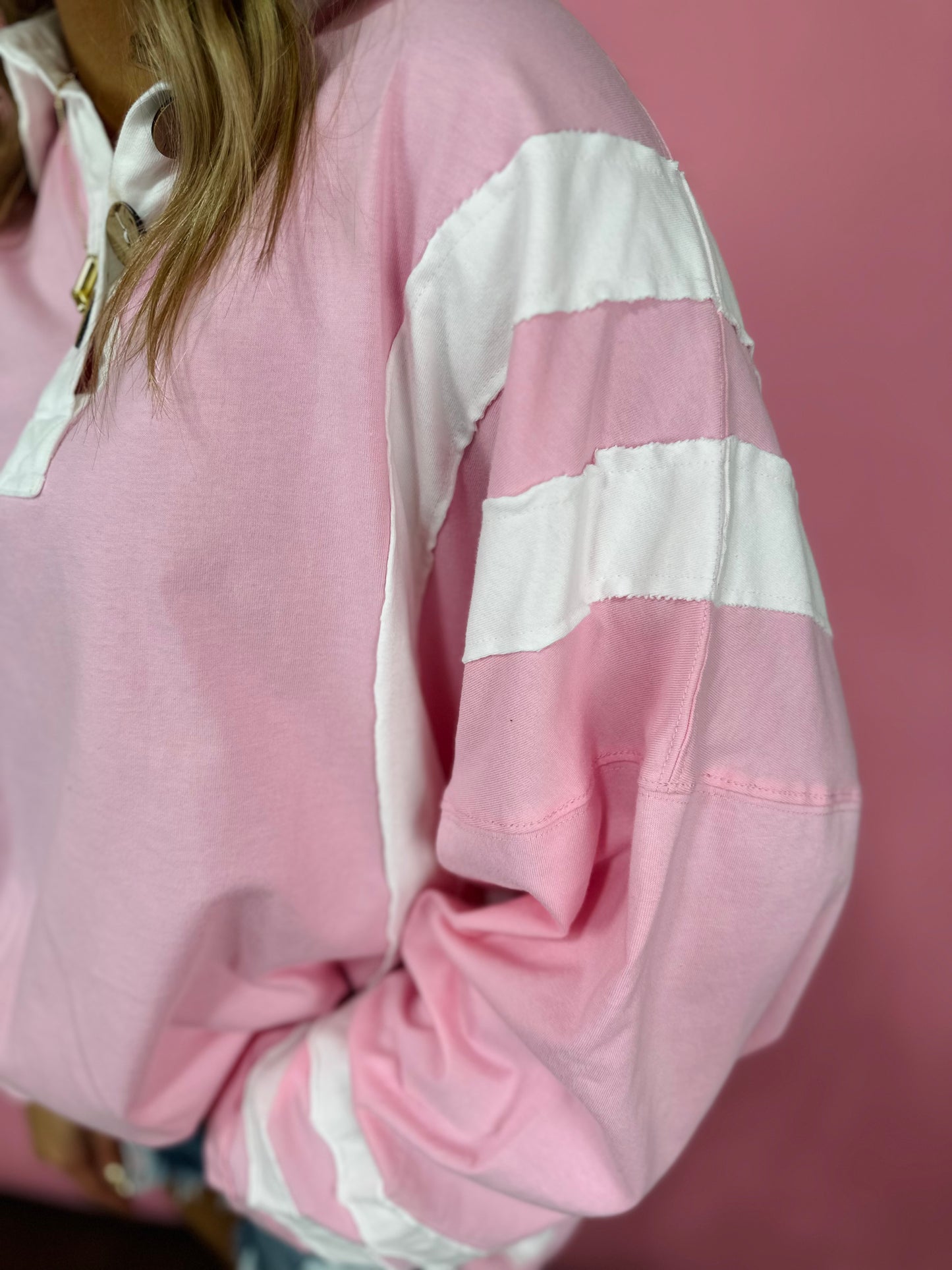 LIGHT PINK WOODEN BUTTON SOFT TOP