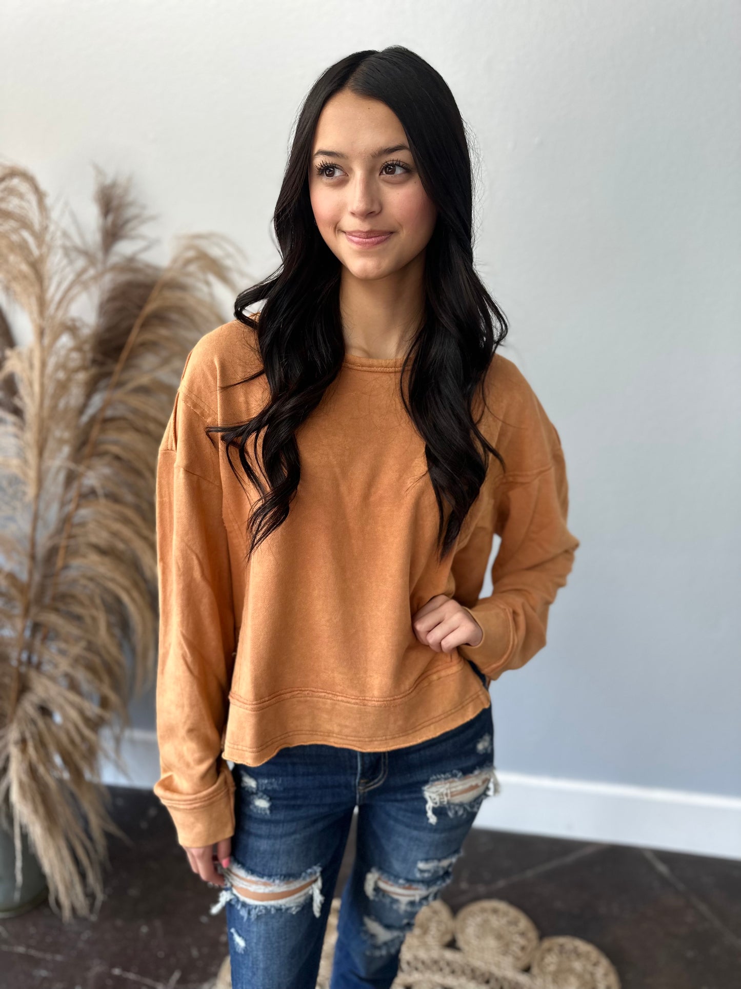 VINTAGE RUST TERRY TOP