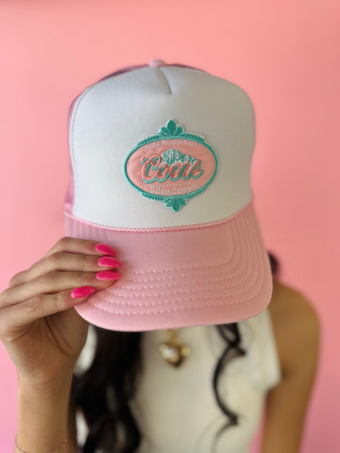 PINK COORS TRUCKER HAT