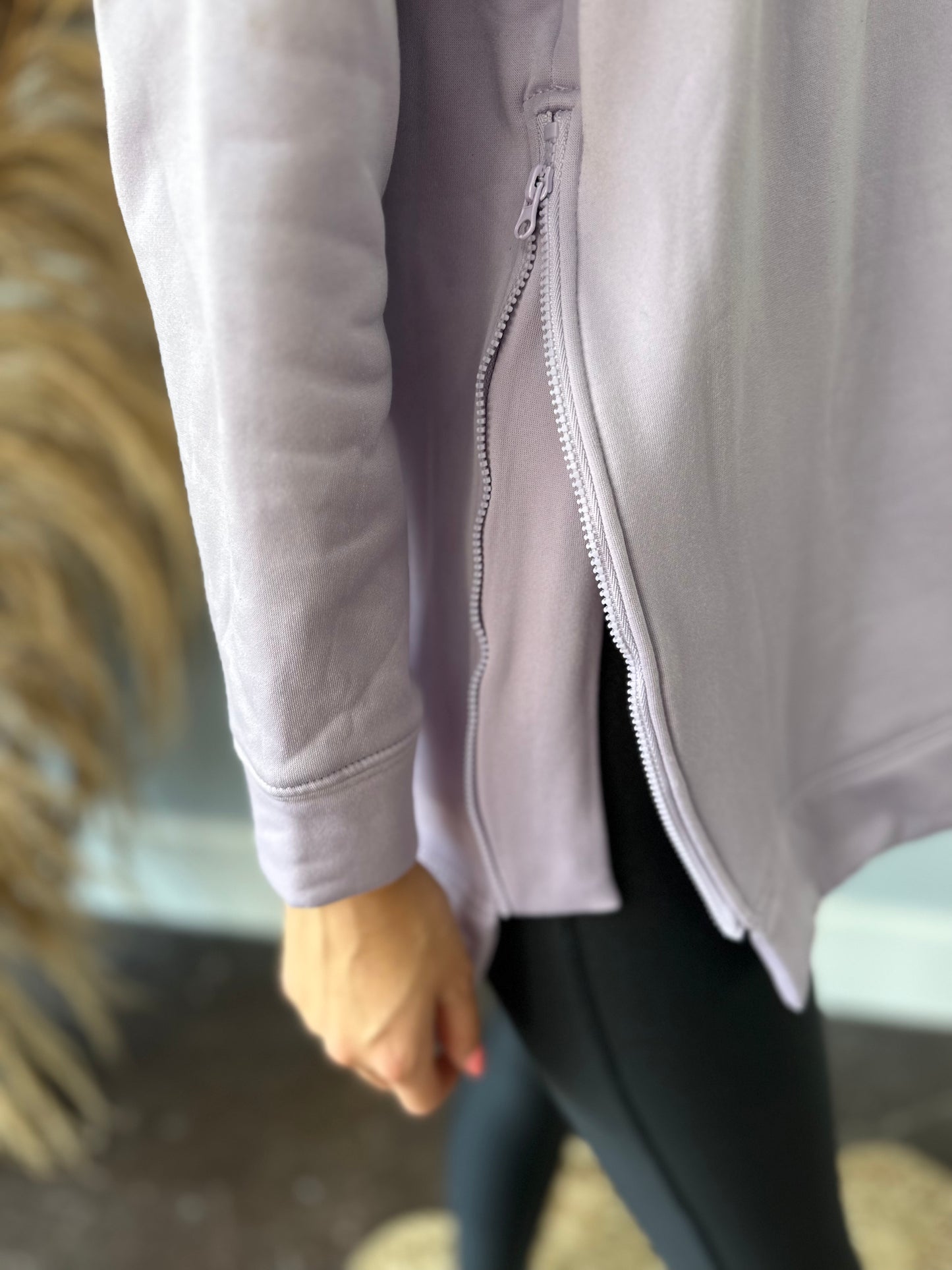 PURPLE HAZE ANTHRO SIDE ZIP PULLOVER