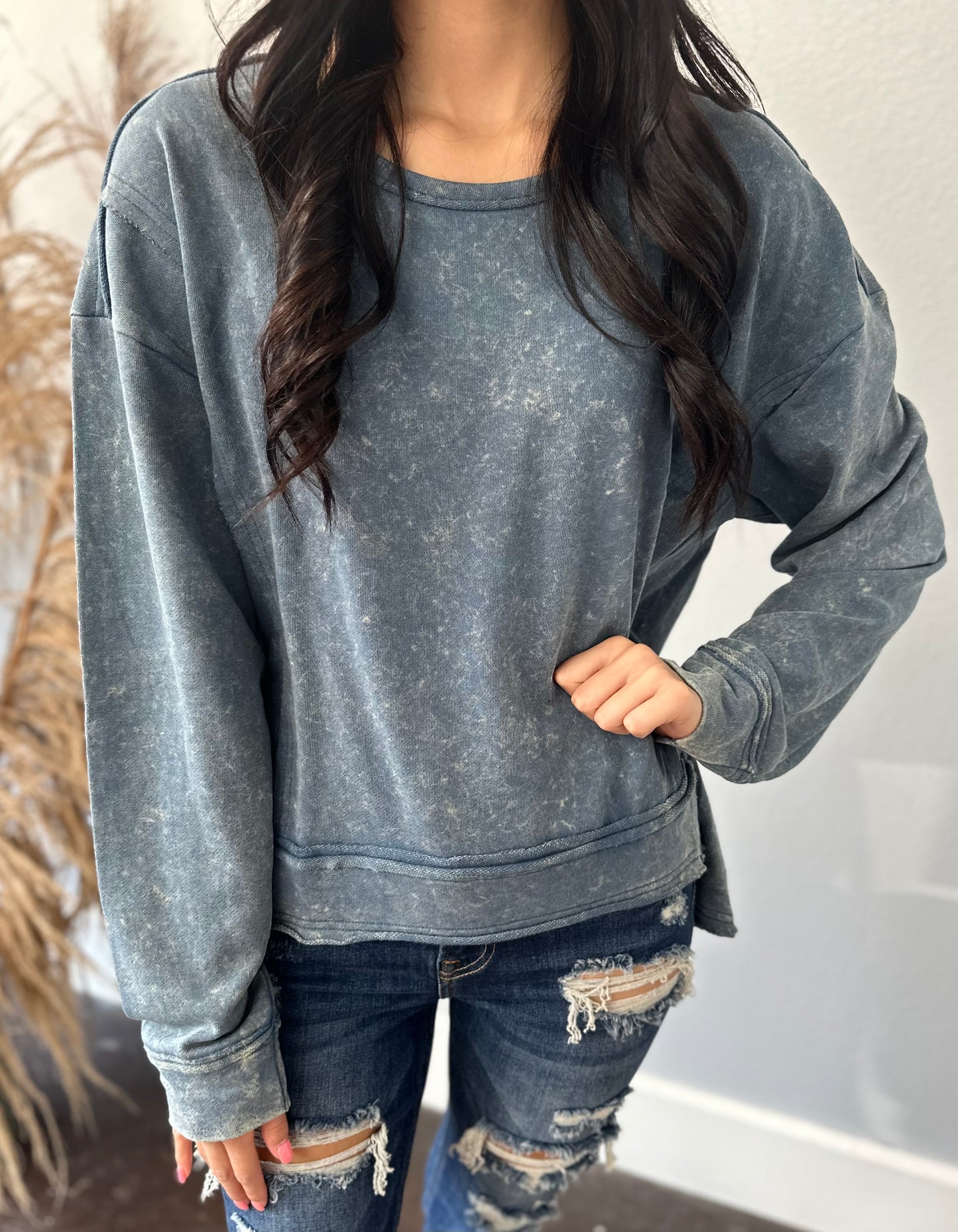 VINTAGE BLUE TERRY TOP