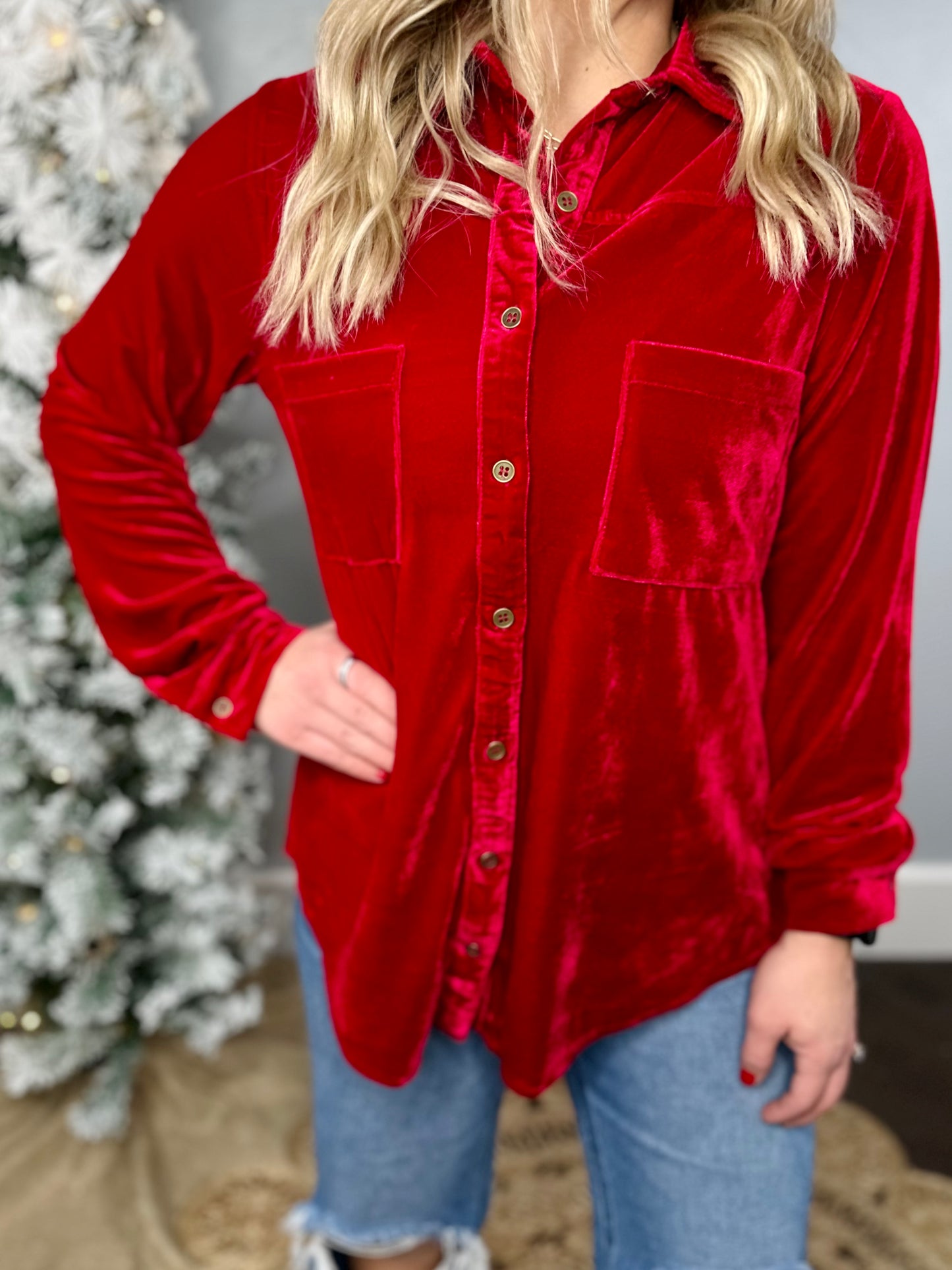 RED VELVET TOP