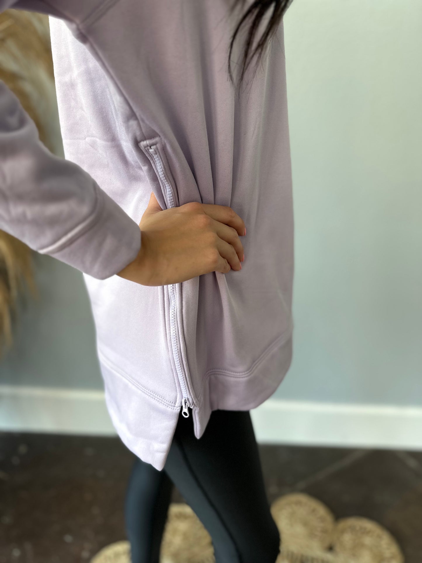PURPLE HAZE ANTHRO SIDE ZIP PULLOVER