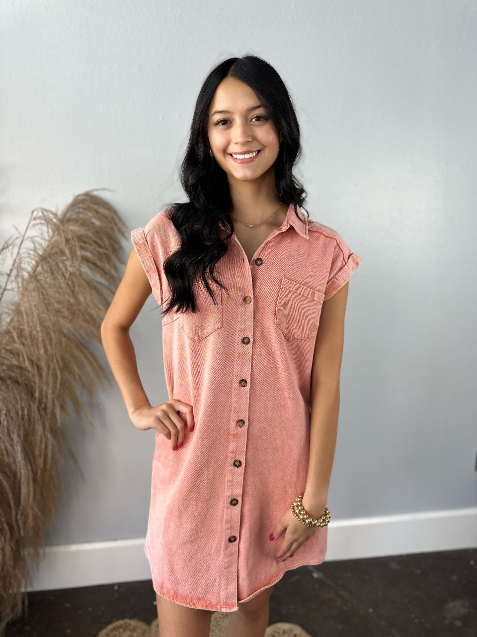 DUSTY SPICE DENIM DRESS