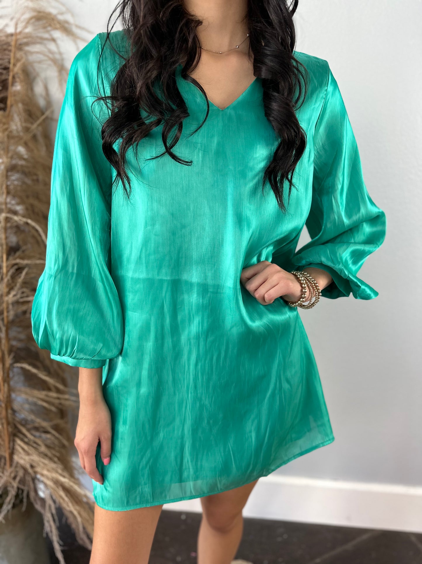 TURQUOISE SHIMMER DRESS