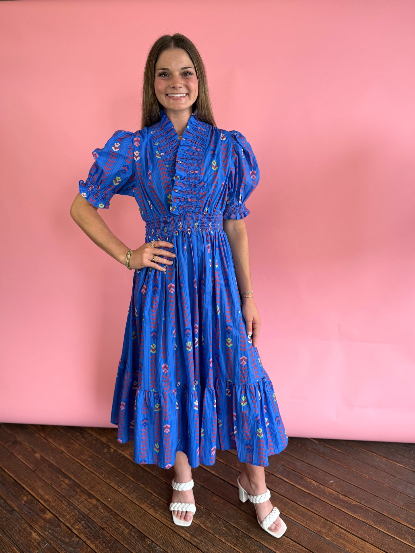 BLUE MAXI MULTI DRESS
