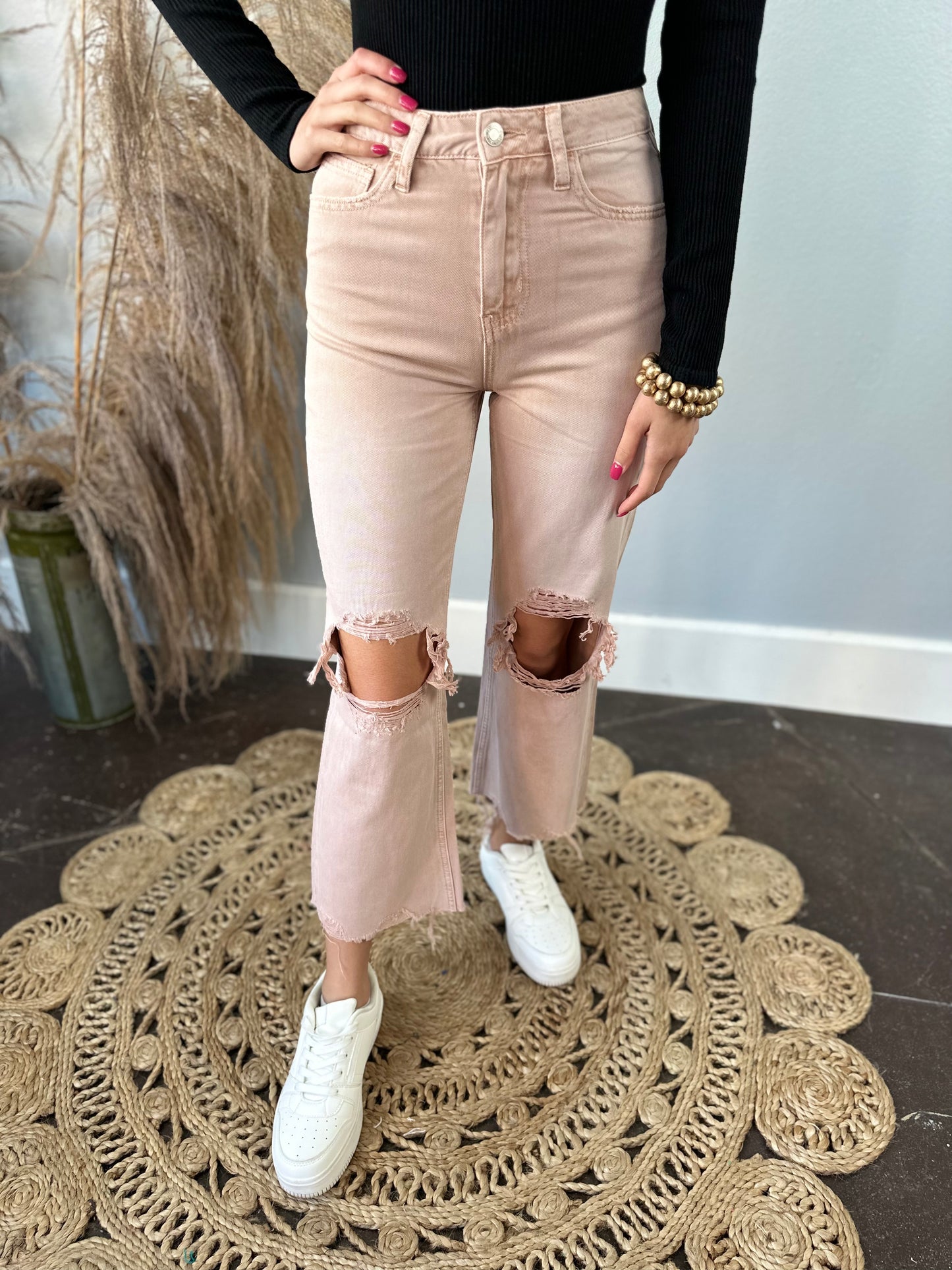 BLUSH VINTAGE 90s CROP FLARE