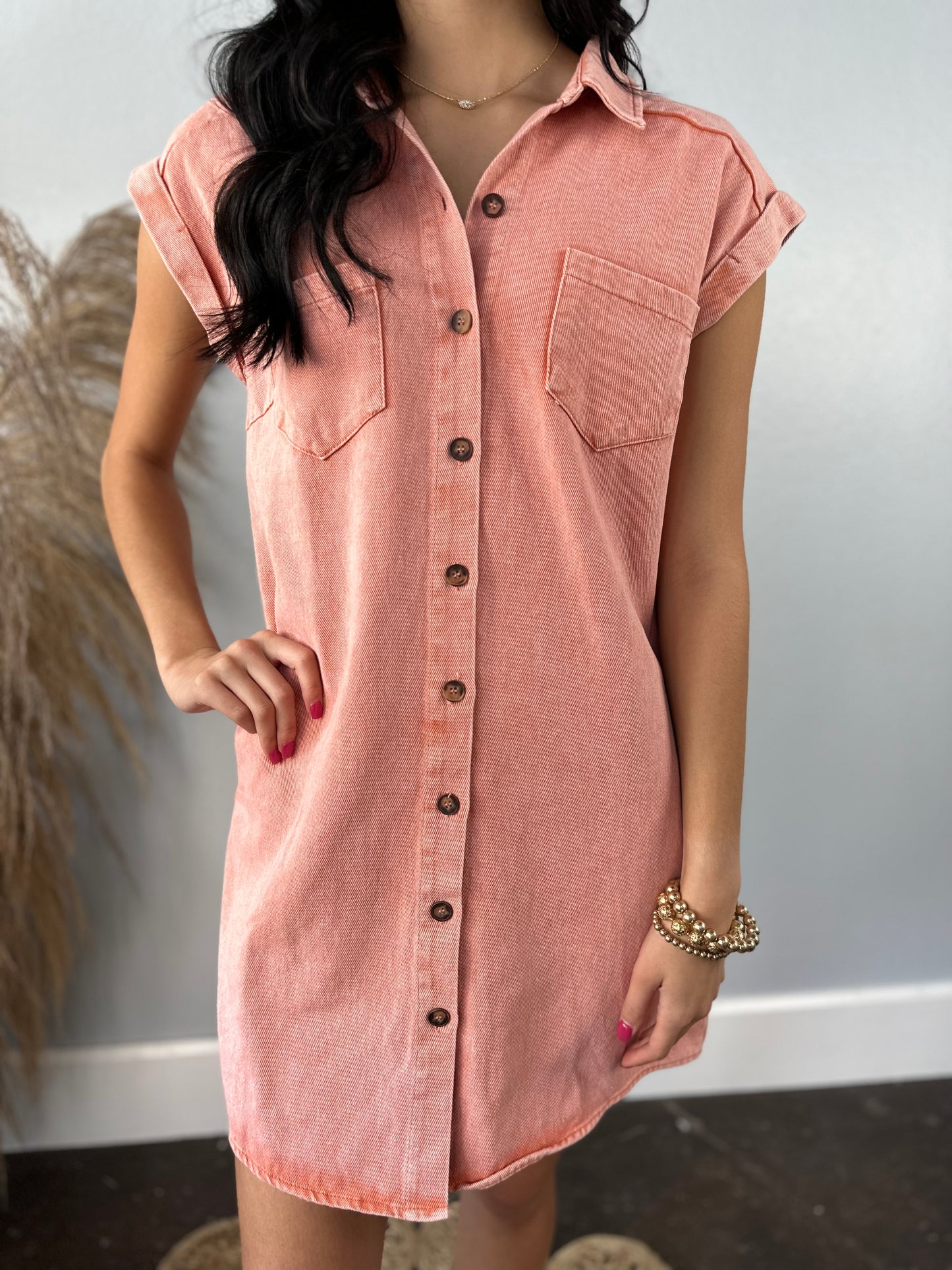 DUSTY SPICE DENIM DRESS