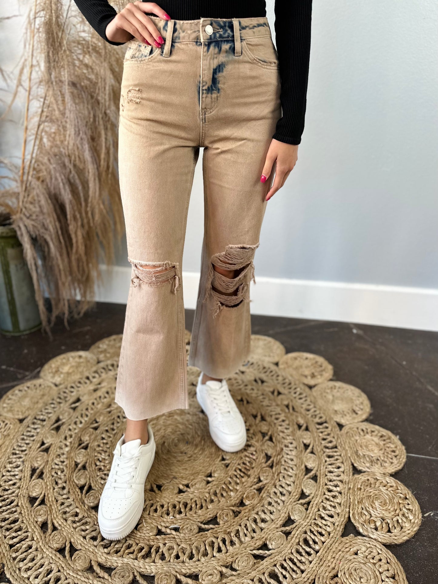 GRUNGE VINTAGE 90s CROP FLARE