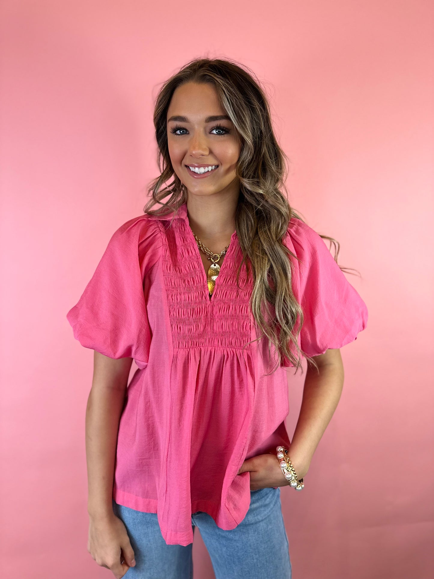 PINK LIGHTWEIGHT BLOUSE