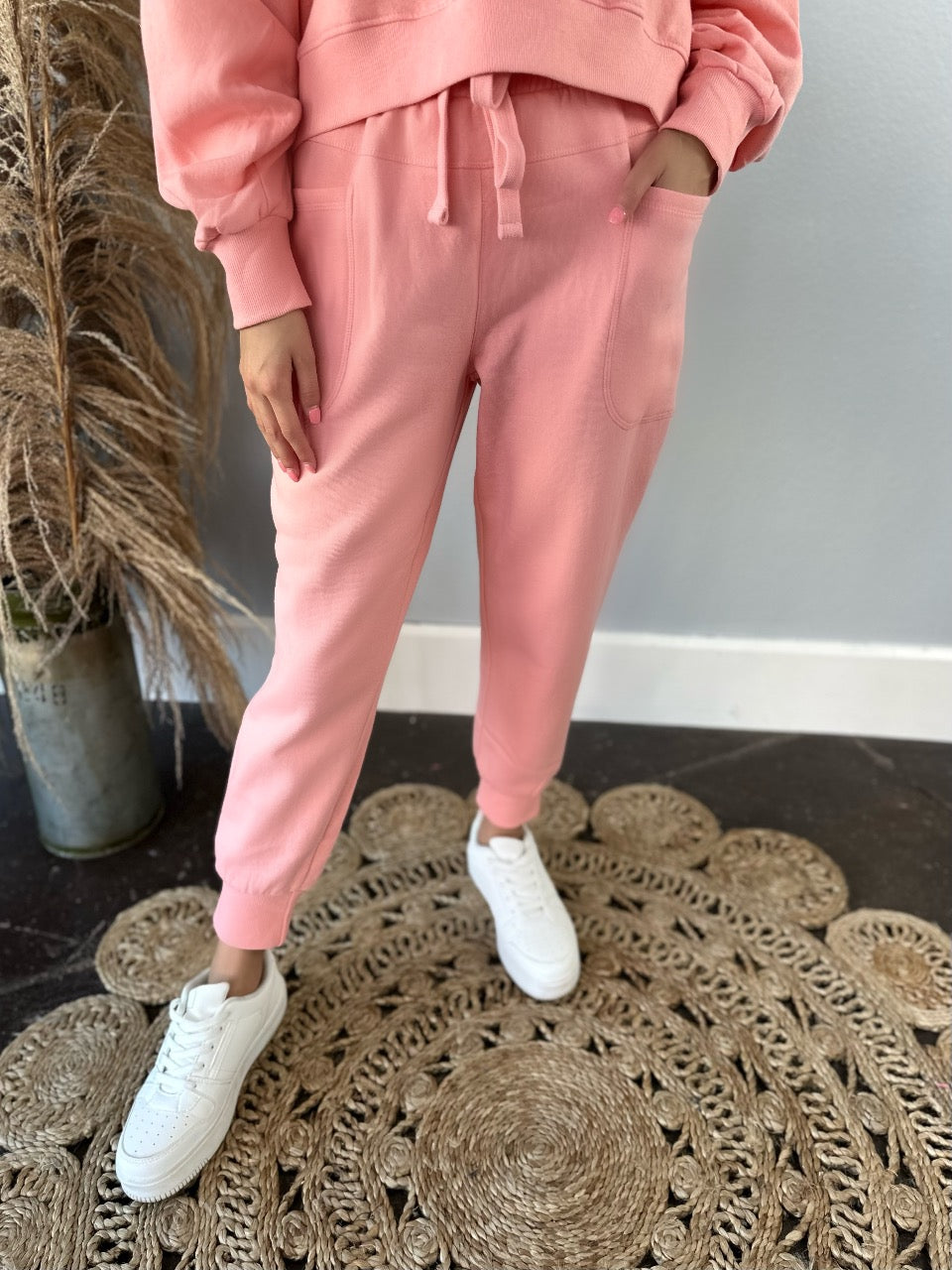PINK SIDE POCKET JOGGERS