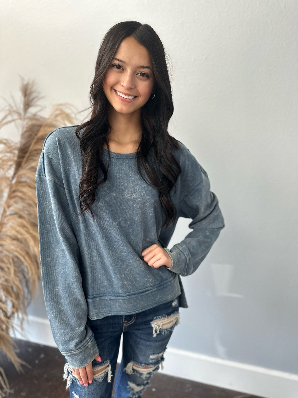 VINTAGE BLUE TERRY TOP