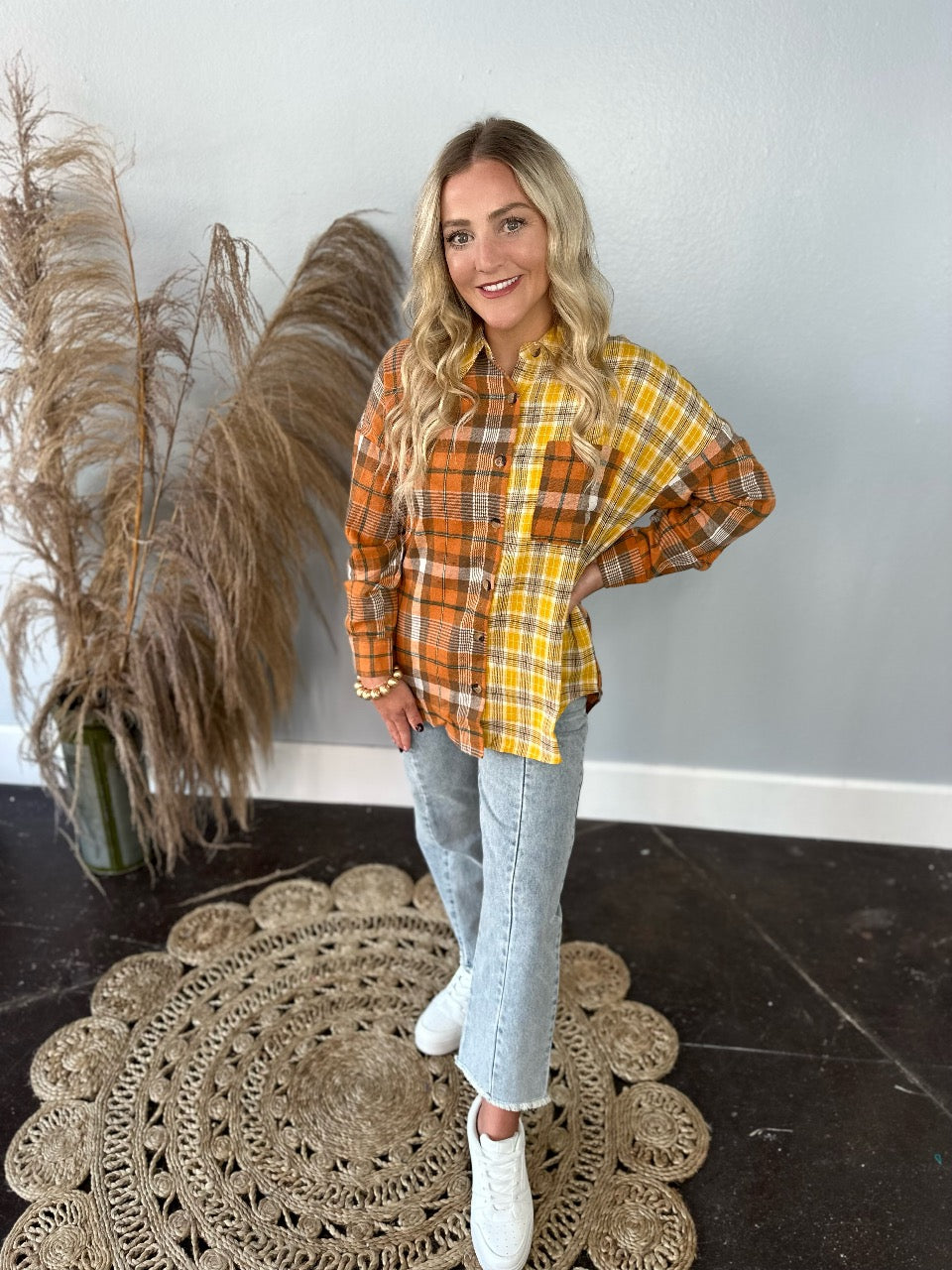 RUST AND GOLD FLANNEL