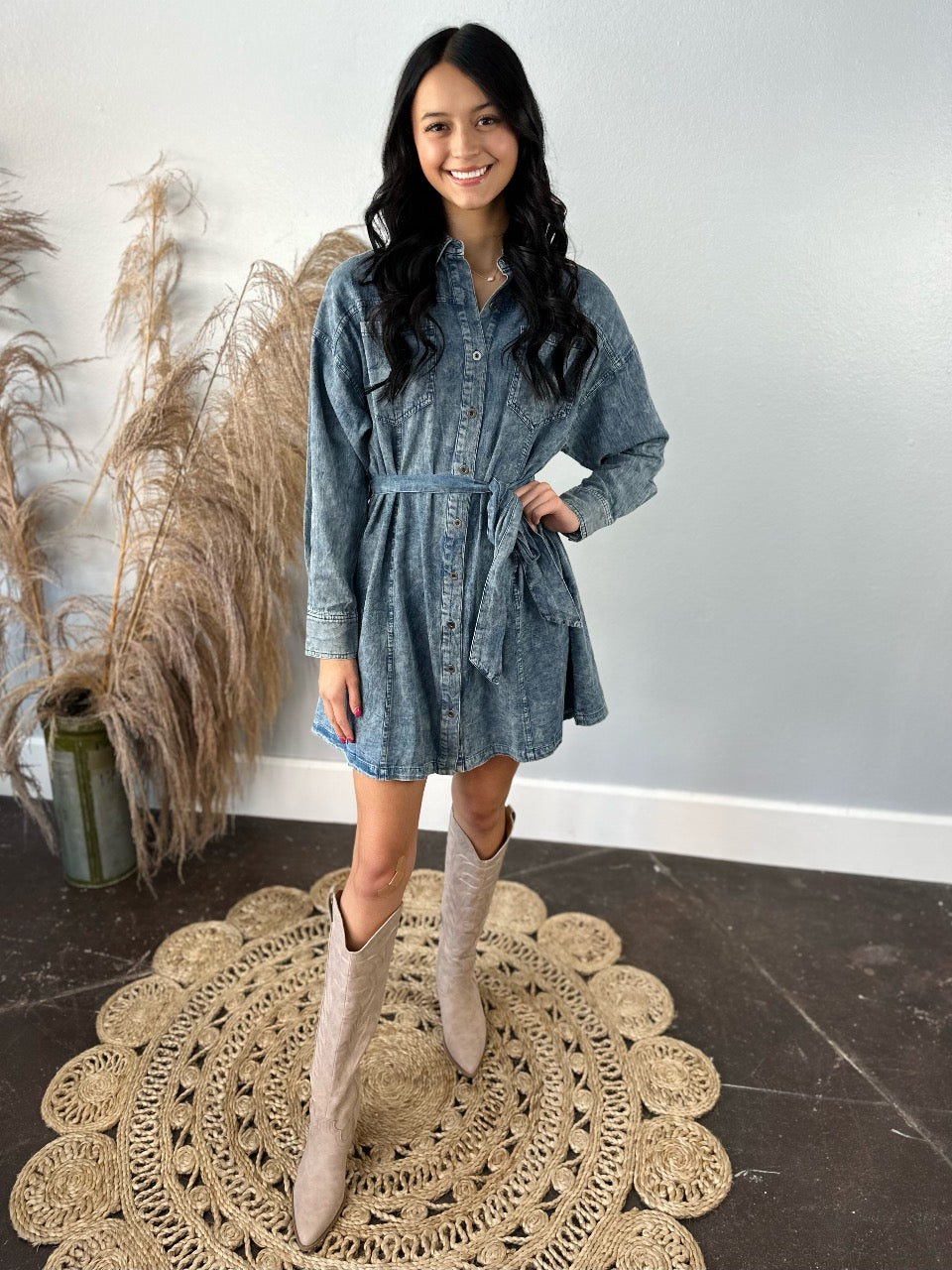 L/S DENIM DRESS