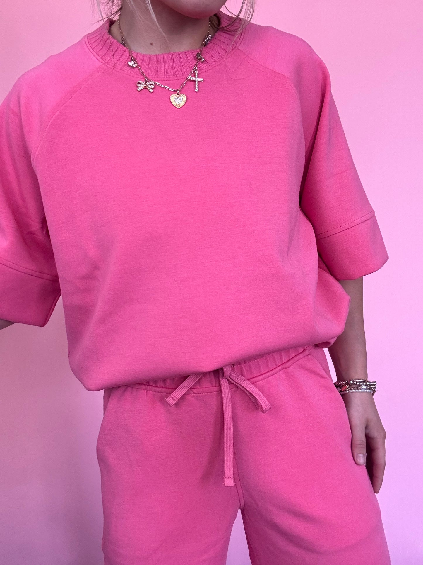 PINK CHIFFON PANT SET