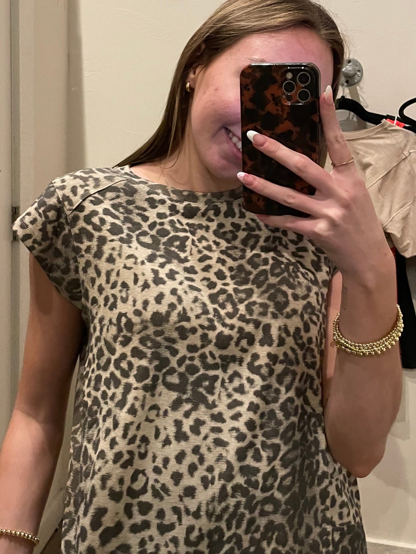 CAP SLEEVE CHEETAH TOP