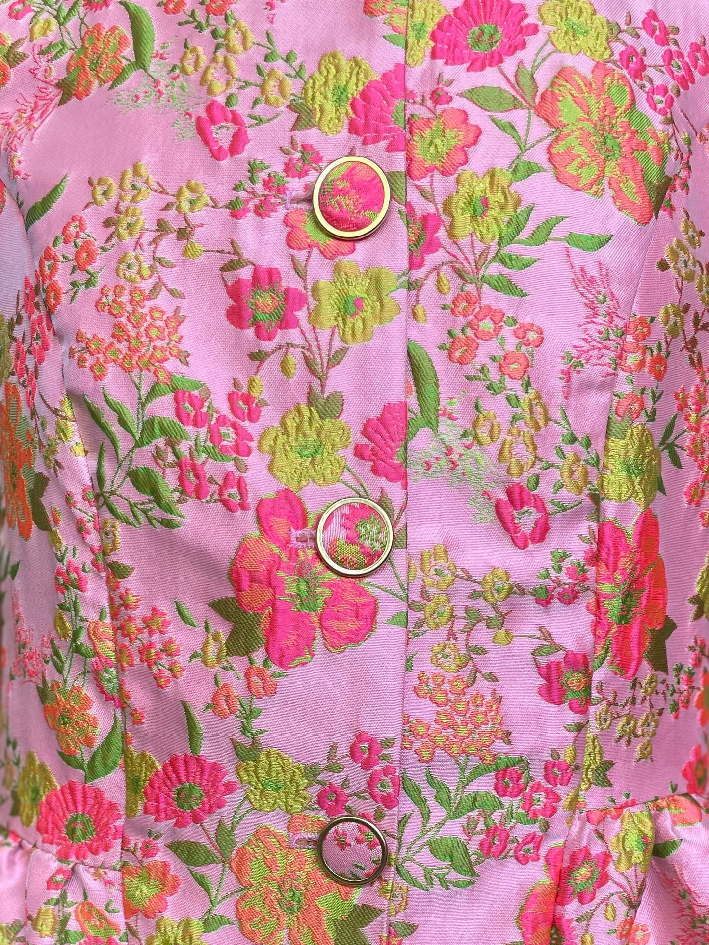 PINK JAQUARD SLEEVELESS DRESS