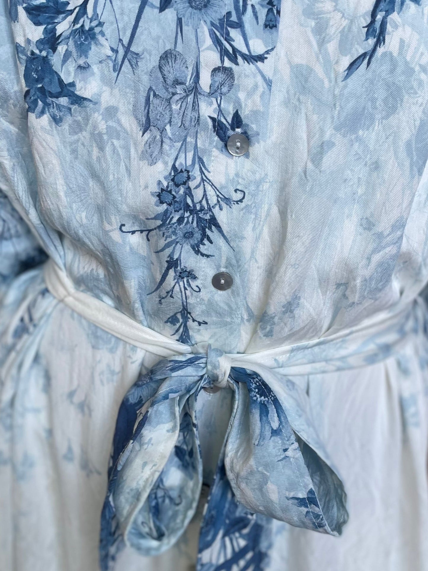 BLUE FLORAL MIDI DRESS