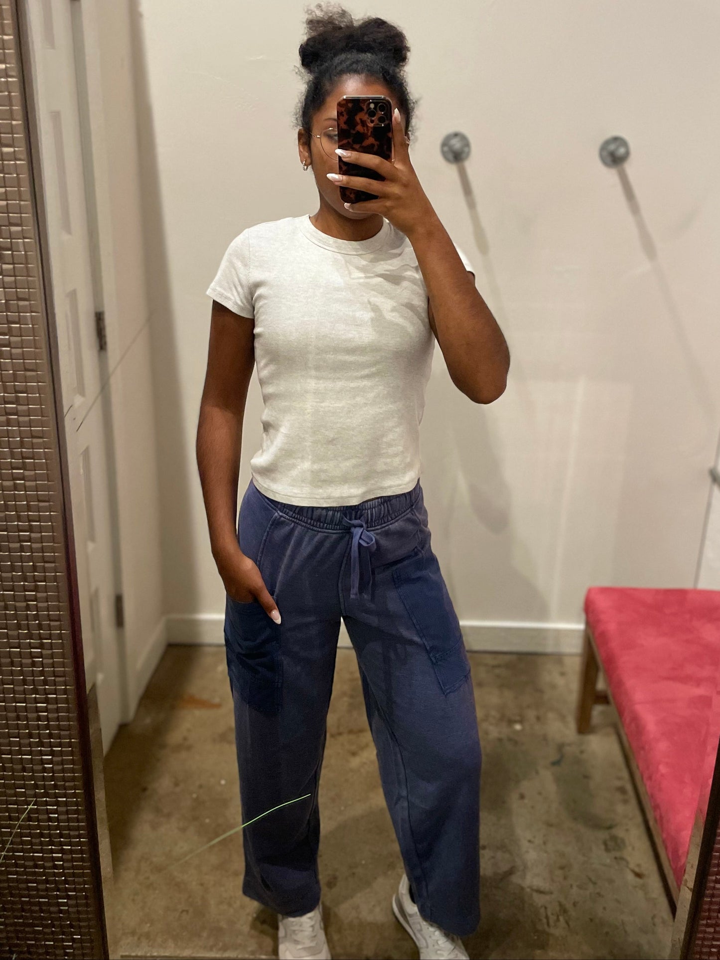 FADED NAVY TERRY SWEATPANTS
