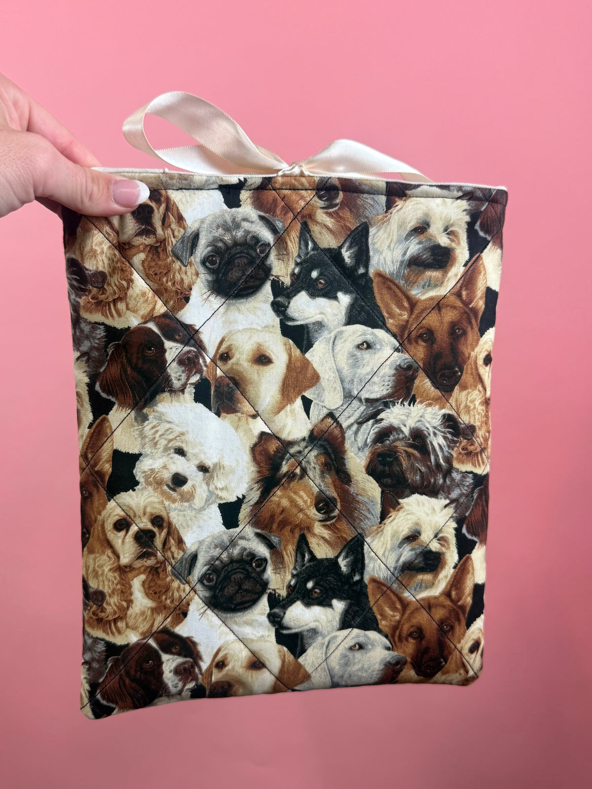 DOG PRINT BOOK SLEEVE