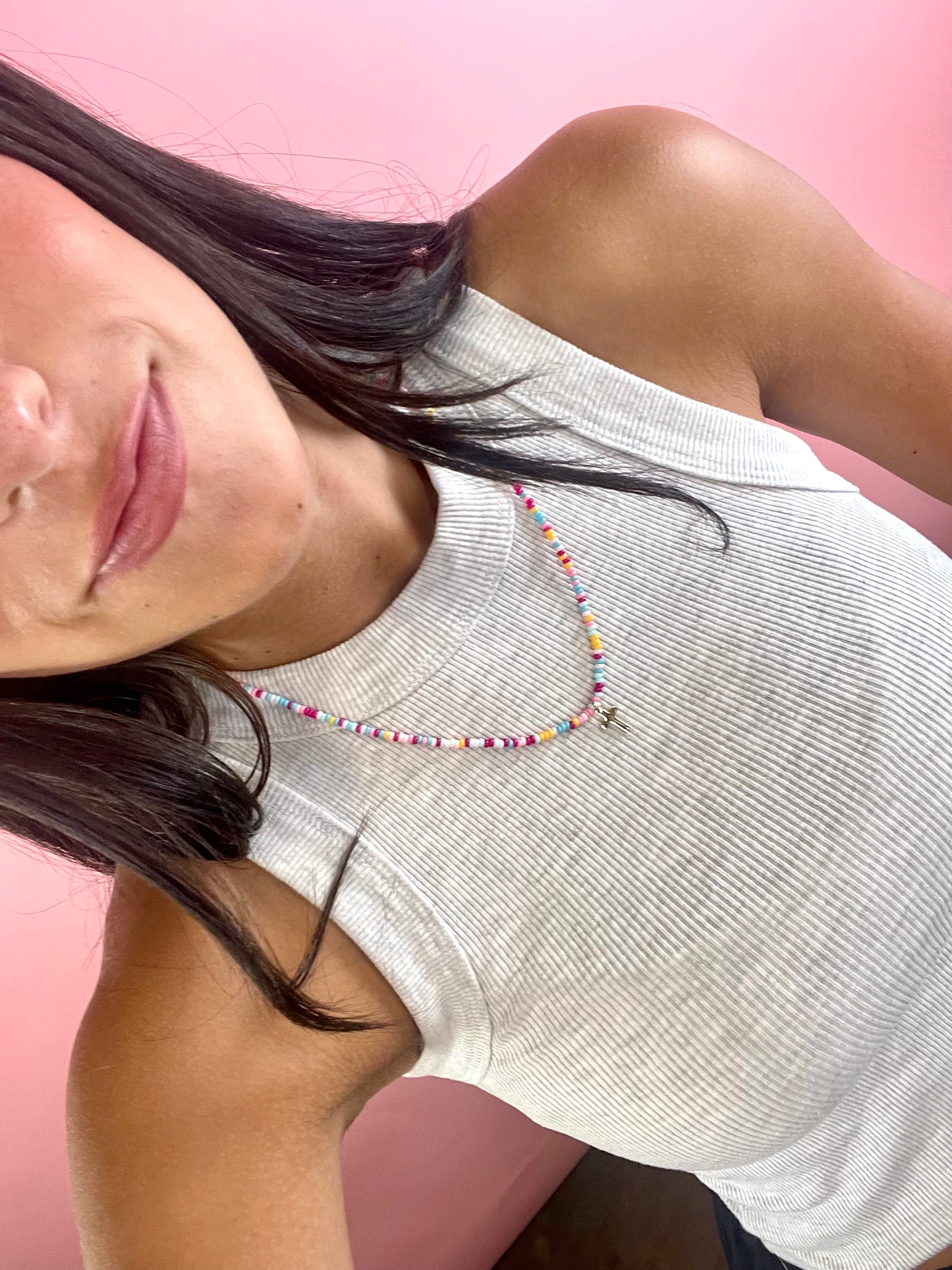 YOU'RE ENOUGH COLORFUL BEADED NECKLACE