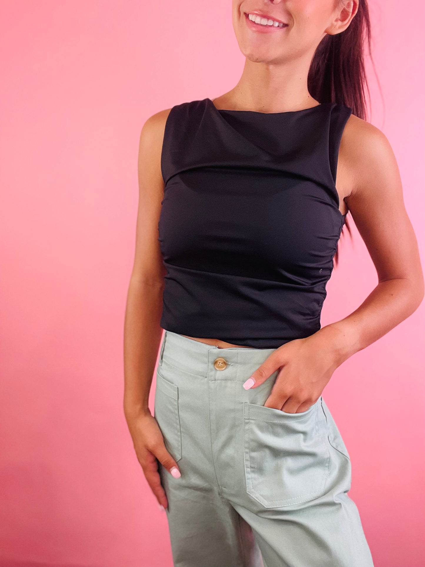LIGHTWEIGHT SEAFOAM CROP PANT
