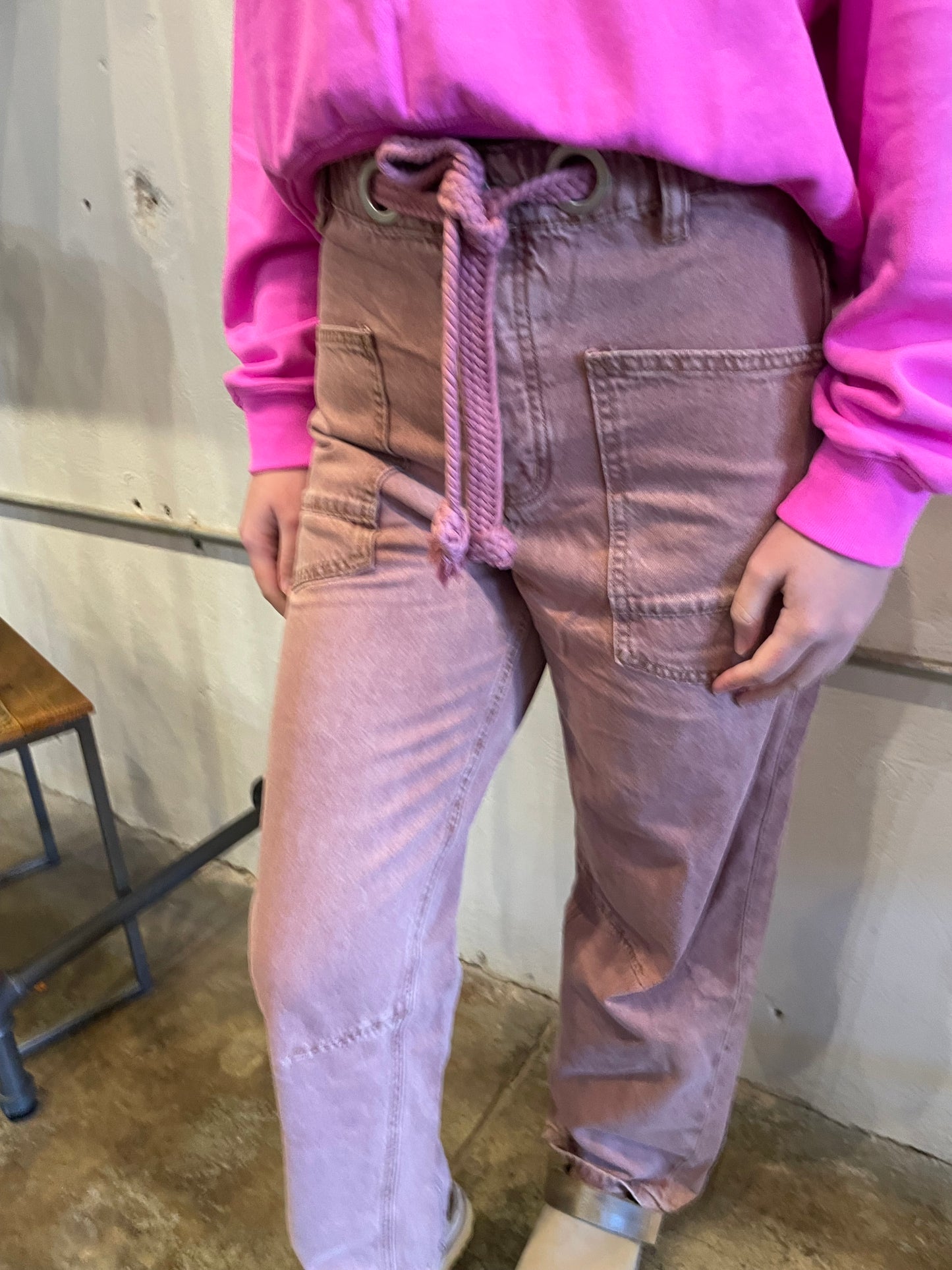MAUVE DENIM JEANS