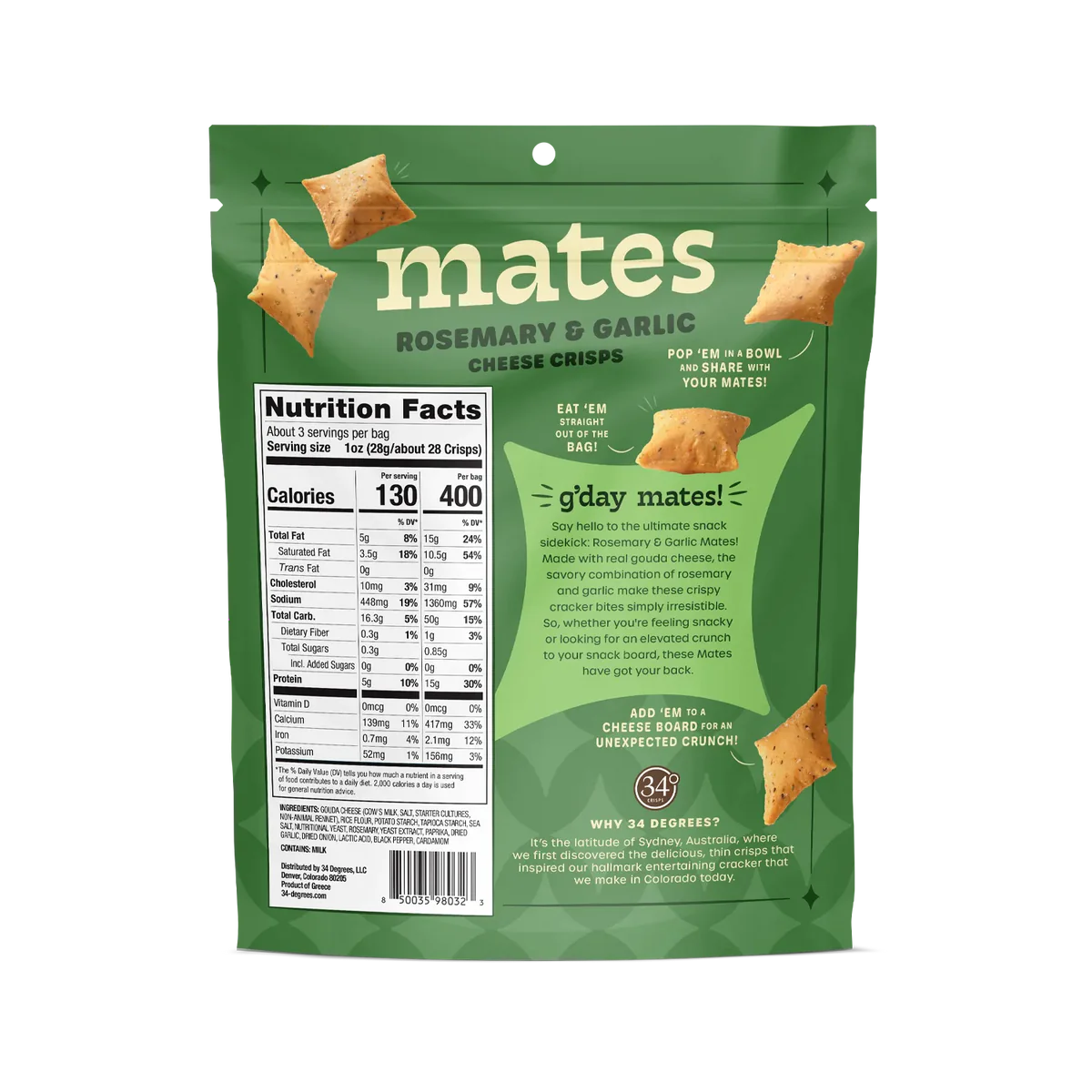 ROSEMARY GARLIC MATES CHEESE CRISPS