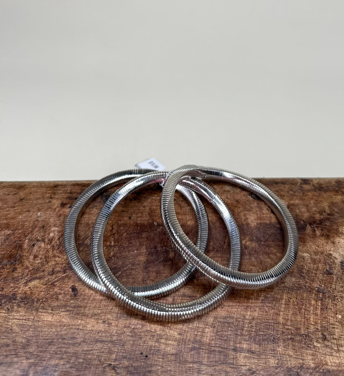 SILVER COIL BANGLES