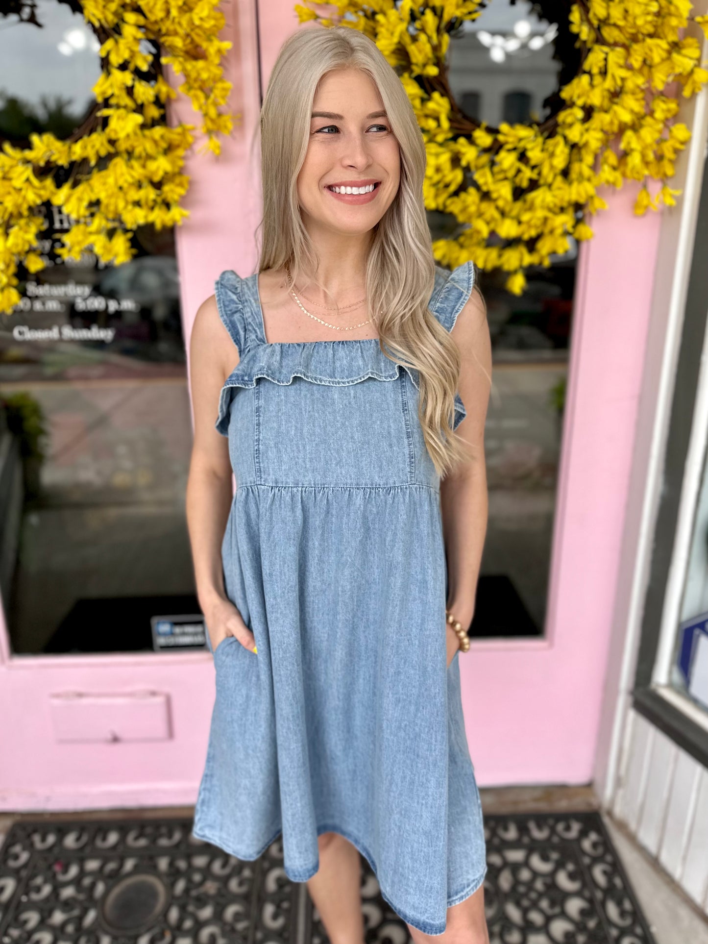 DENIM LOOK SUNDRESS