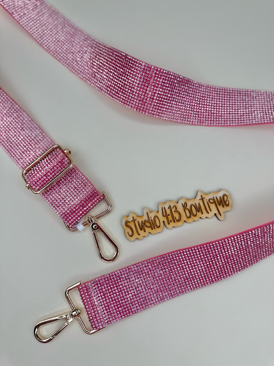 PINK RHINESTONE GUITAR STRAP