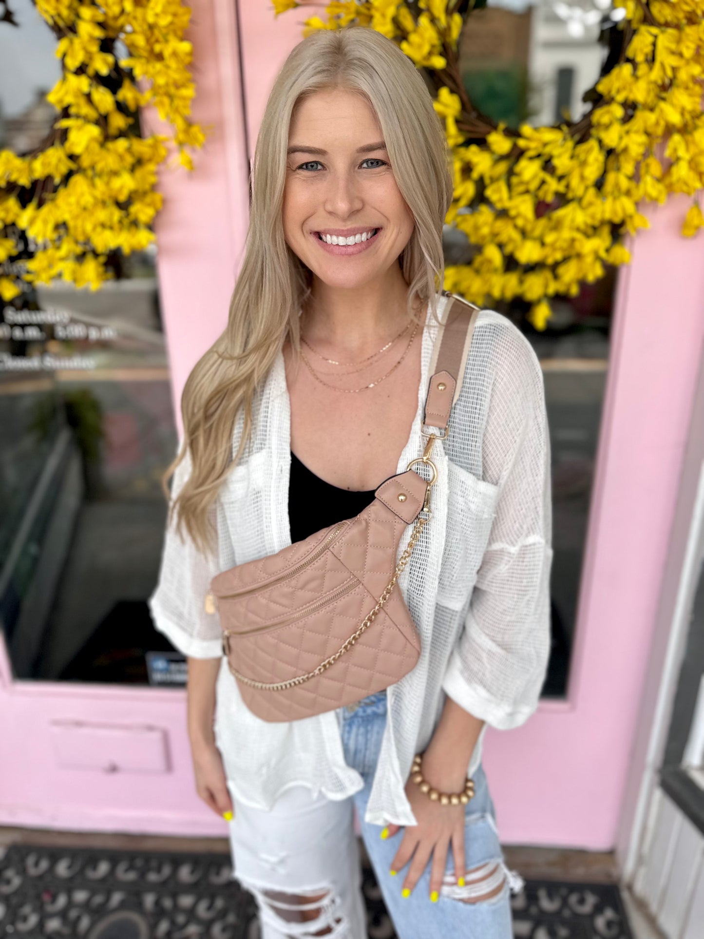 BLUSH DESIGNER BUM BAG