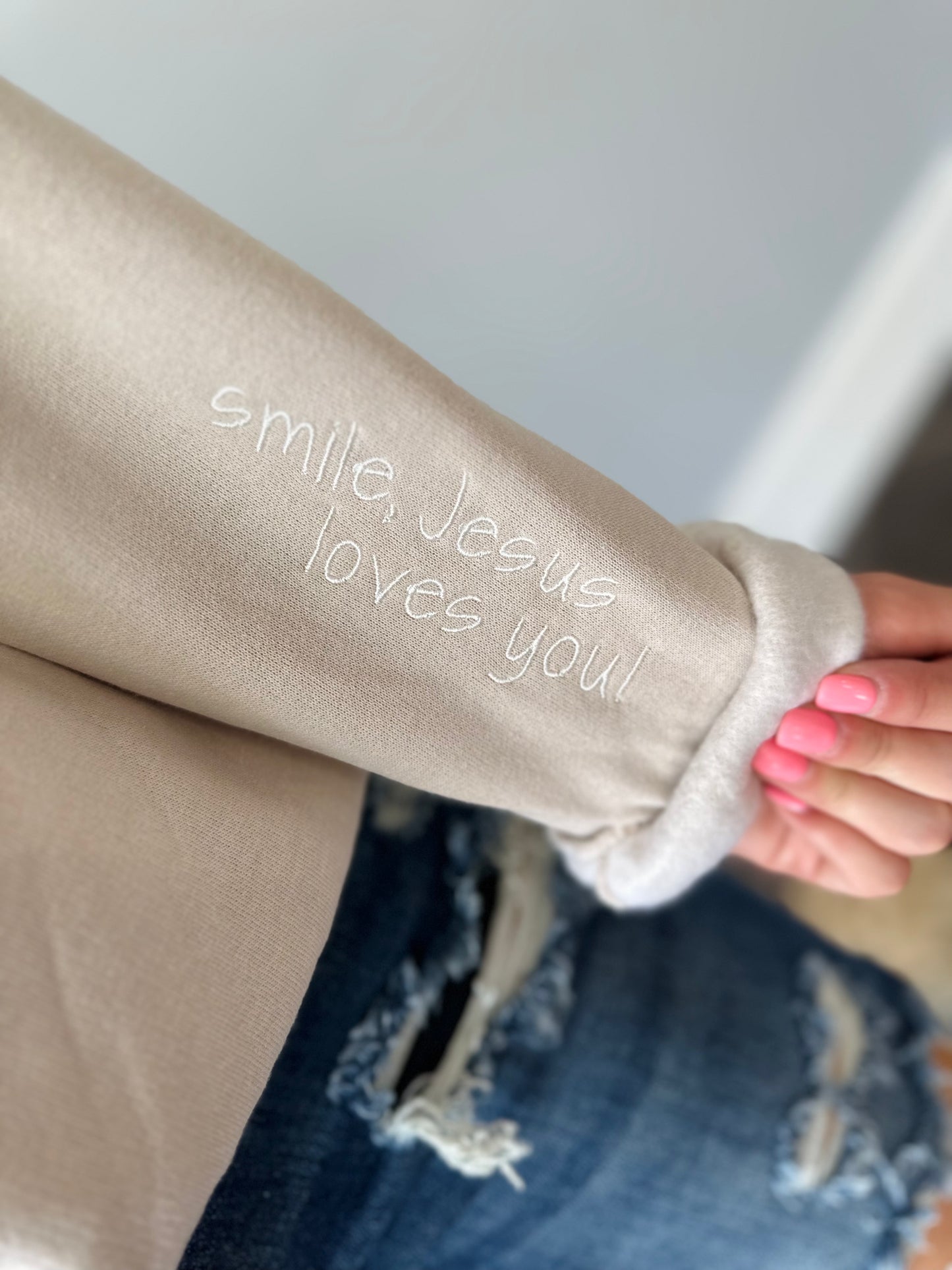 SMILE JESUS LOVES YOU SWEATSHIRT