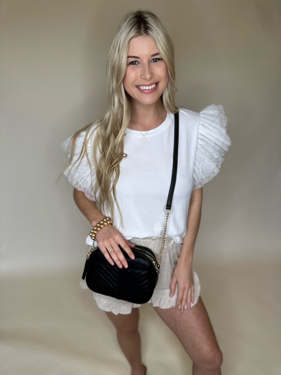 BLACK PLEATHER PURSE