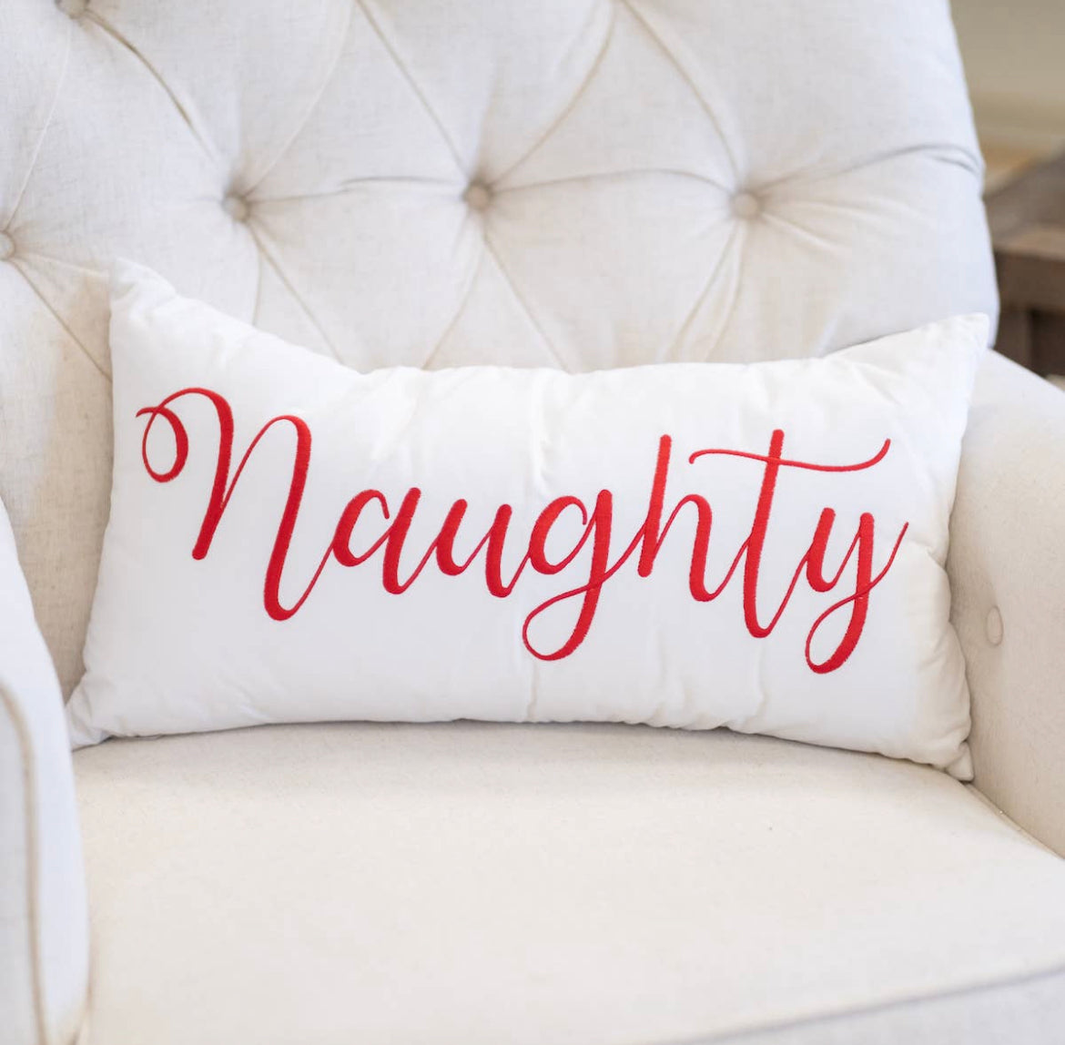 NAUGHTY OR NICE REVERSIBLE PILLOW